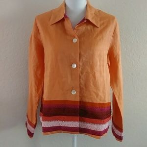 Coldwater Creek Beaded Suit Jacket top Womens 6
